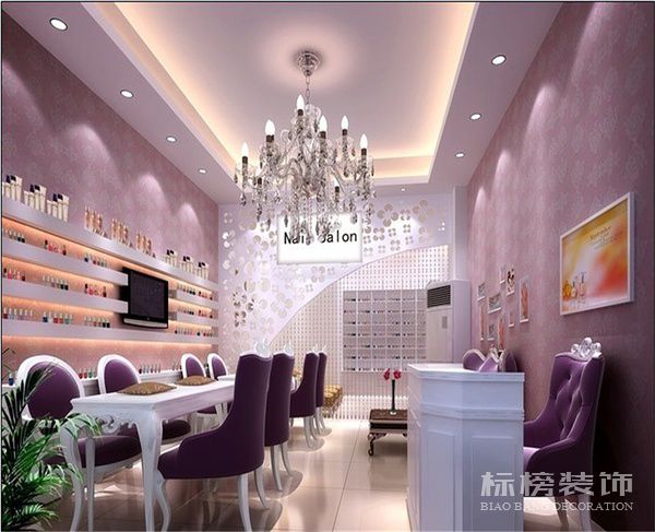 深圳美甲店墻面裝飾怎么做？